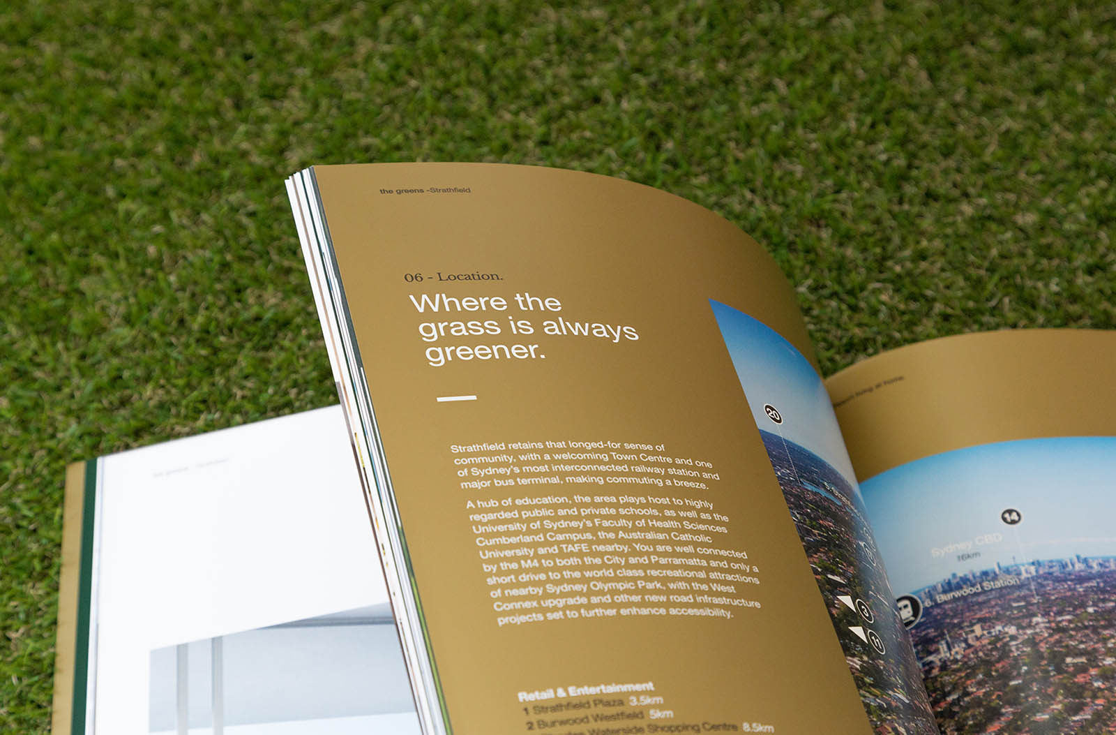 The Greens Strathfield Development. Branding by Allan Chan. Property Brochure Design.