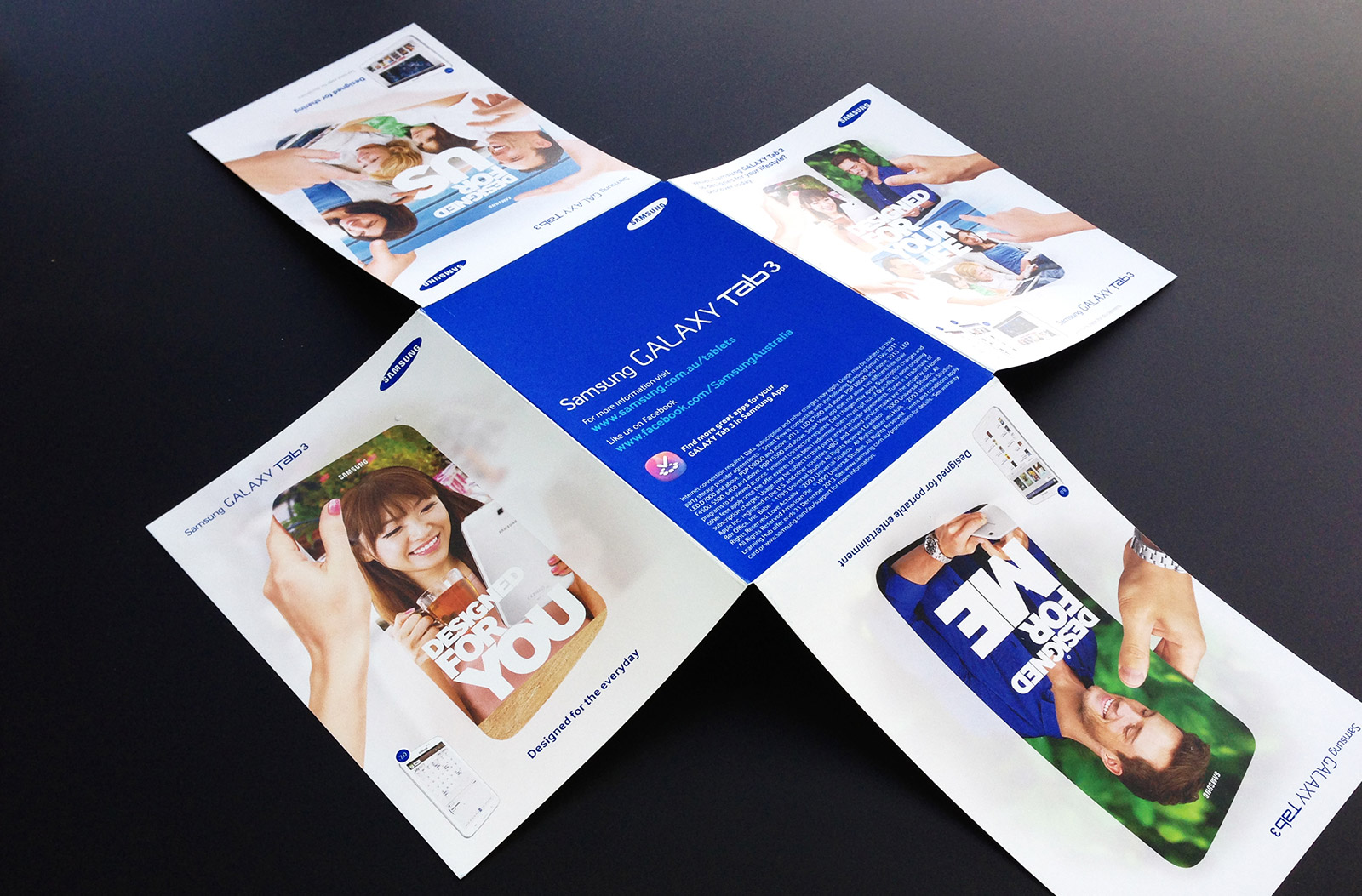 Samsung Galaxy Tab 3 key visual creative and flyer design by Allan Chan.