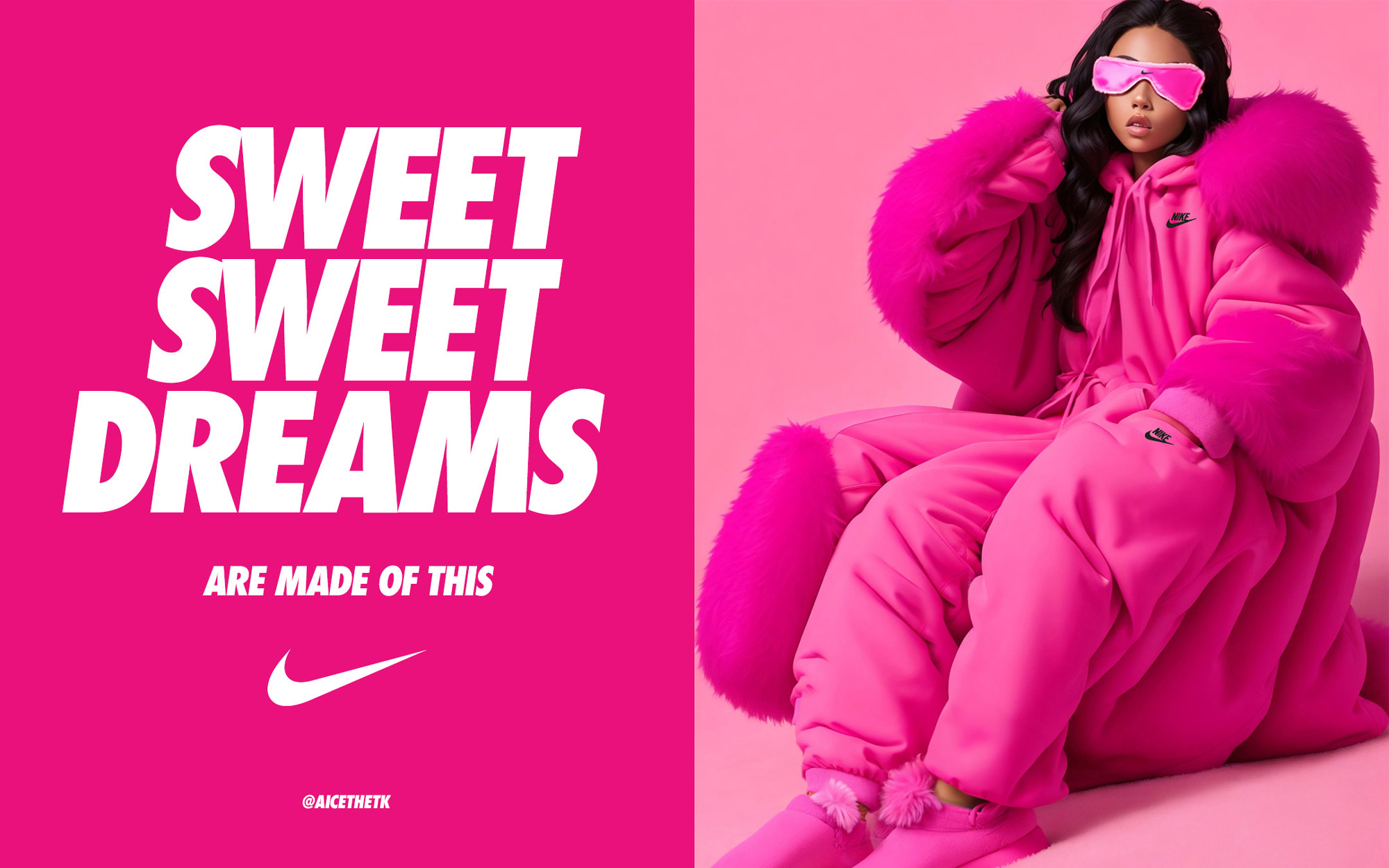 AI Art. Generative AI Nike Sleepwear Campaign by Allan Chan Creative. @aicethetk