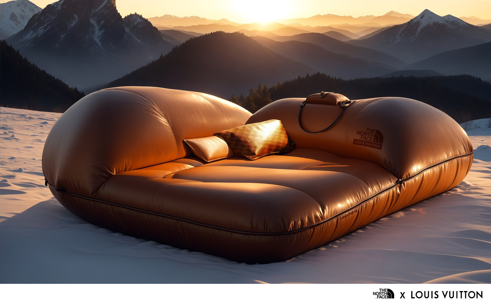northface-x-louis-vuitton_snow-bed2 Generative AI Sneaker Seats. Nike Air Mag 'Back to the Future'. ComfyKicks designer furniture and chairs for the sneaker lover by Allan Chan @aicethetk