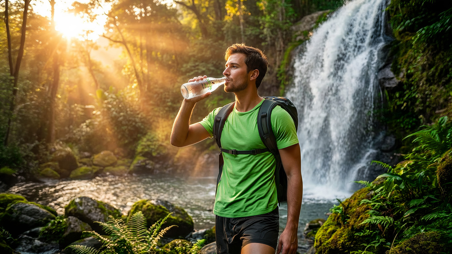 Natura Spring Water Generative AI Lifestyle Photography by Allan Chan Creative.