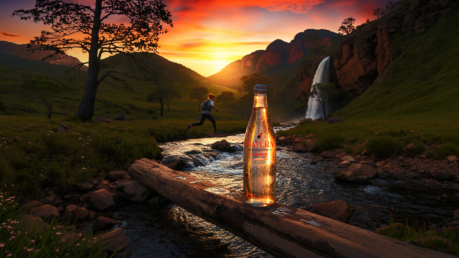 Natura Spring Water Generative AI Lifestyle Photography by Allan Chan Creative.