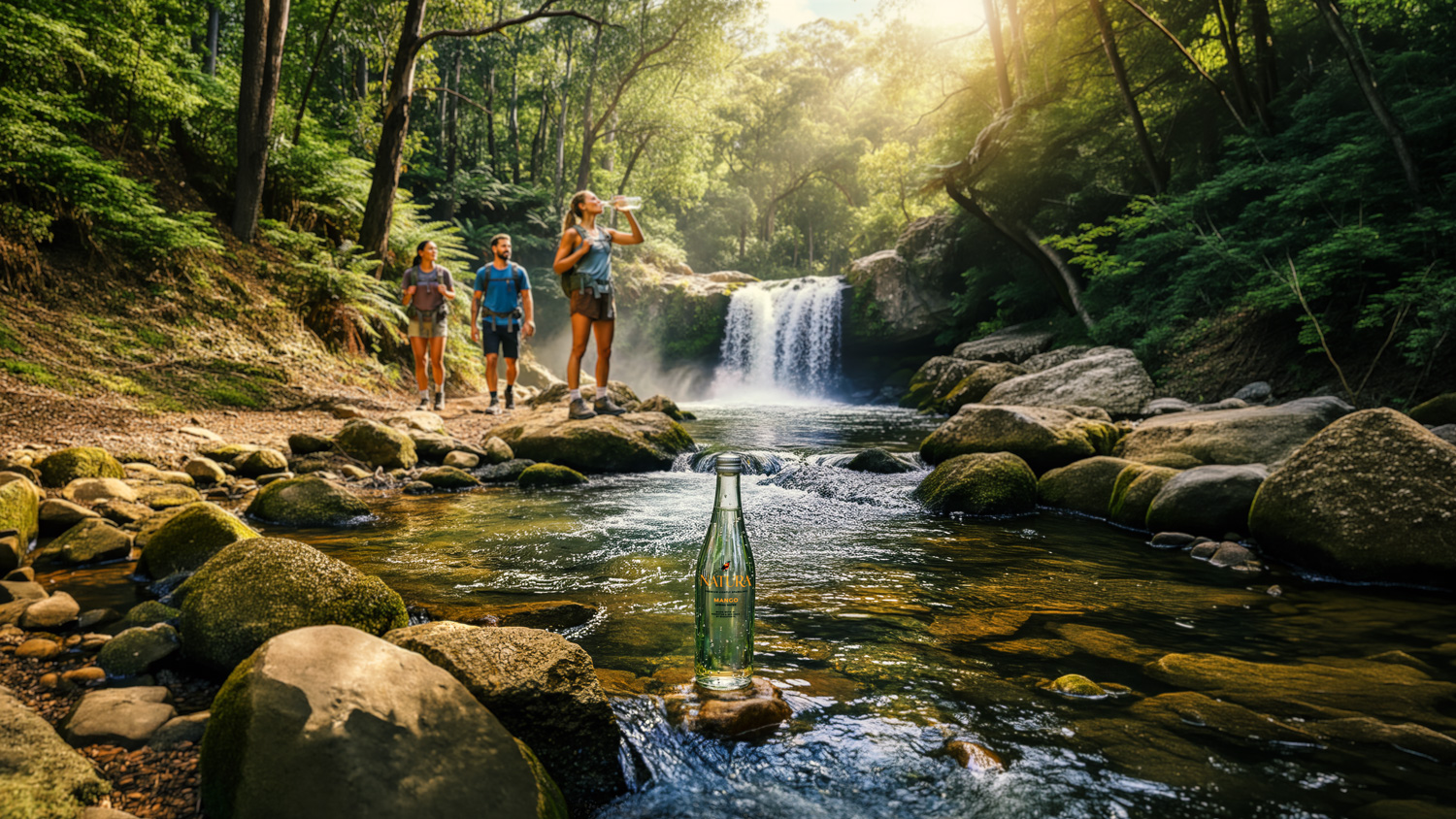 Natura Spring Water Generative AI Lifestyle Photography by Allan Chan Creative.
